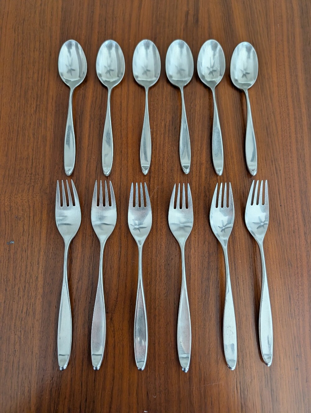 Lauffer Lot of 12 Pieces 18/8 Stainless Flatware Spoon Fork Japan Norway